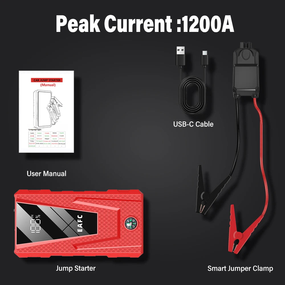 BCA™ Multi-Mode 12V Car Jump Starter (2000A / 1200A / 600A)