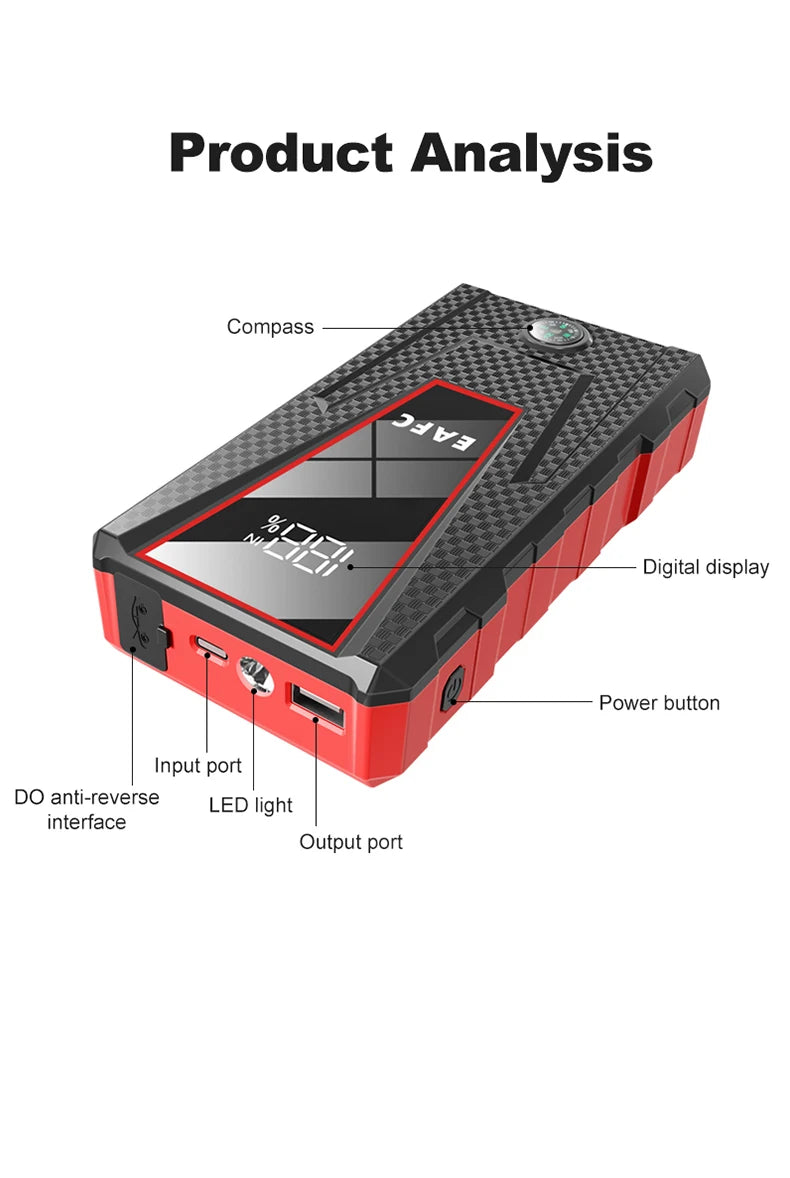BCA™ Multi-Mode 12V Car Jump Starter (2000A / 1200A / 600A)