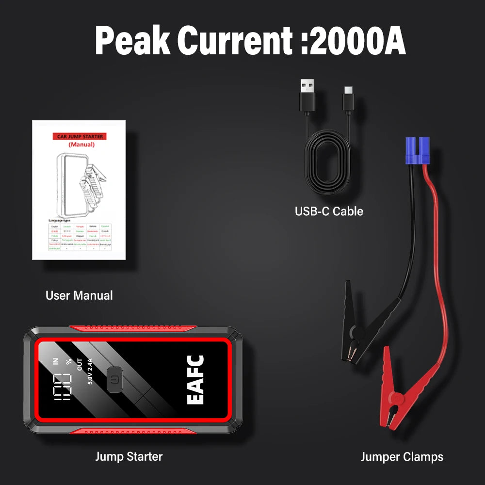 BCA™ Multi-Mode 12V Car Jump Starter (2000A / 1200A / 600A)
