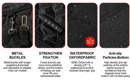 Waterproof Dog Car Seat Hammock – Non-Slip, Machine Washable, Fits All Cars