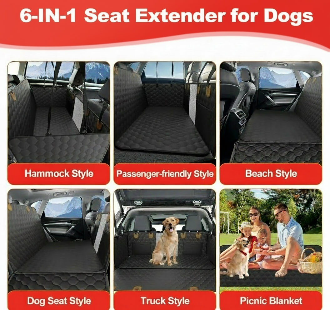 6-IN-1 Seat Extender for Dogs with various usage scenarios