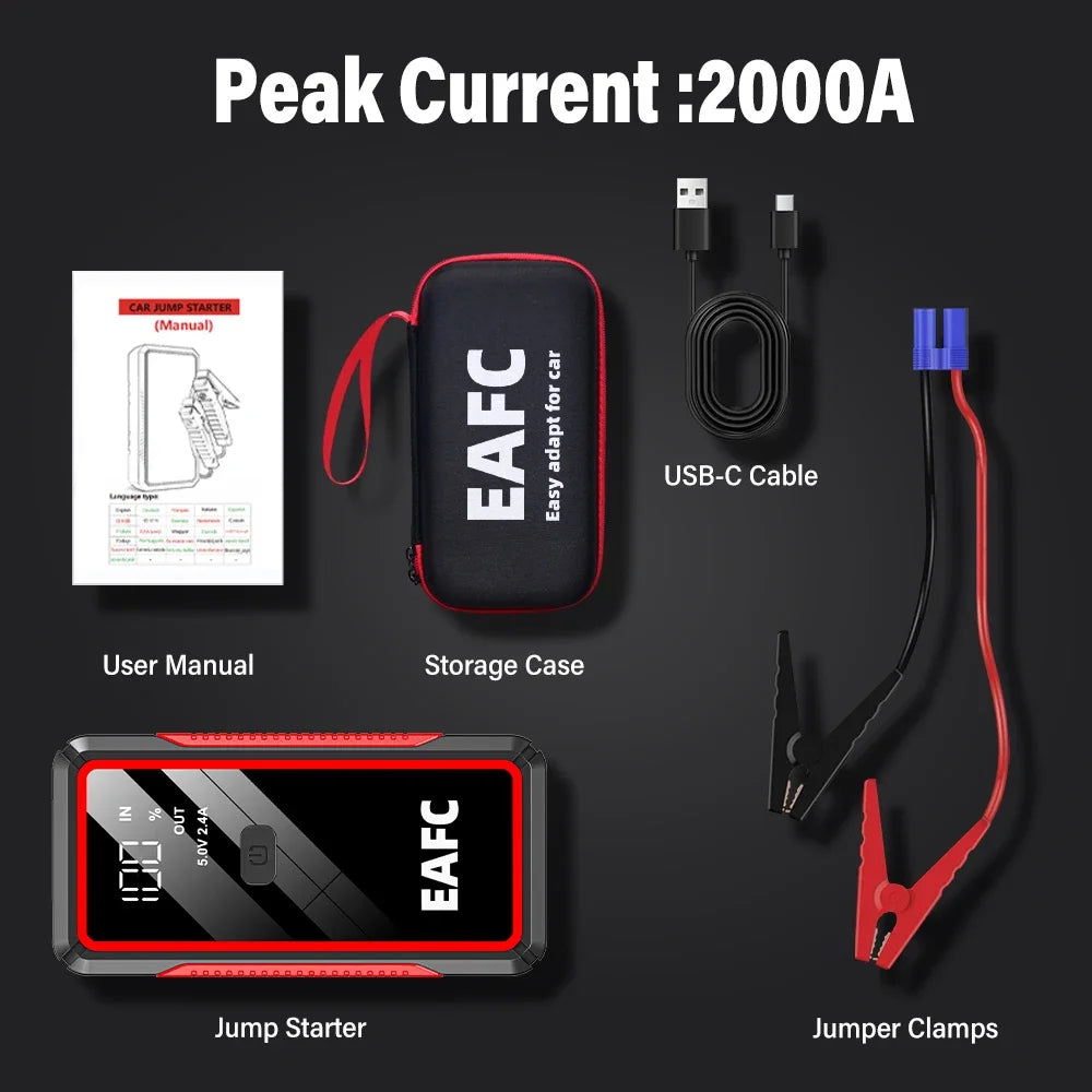 BCA™ Multi-Mode 12V Car Jump Starter (2000A / 1200A / 600A)