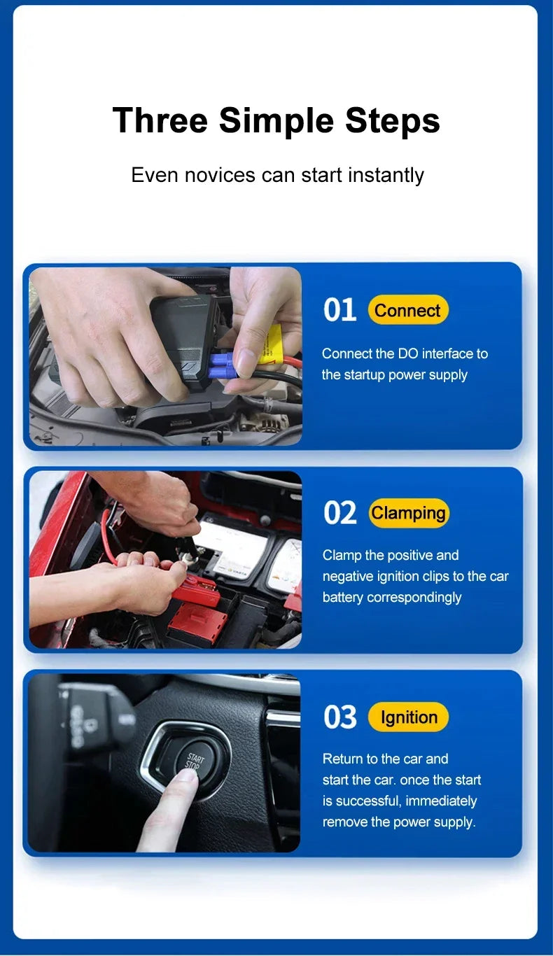 BCA™ Multi-Mode 12V Car Jump Starter (2000A / 1200A / 600A)