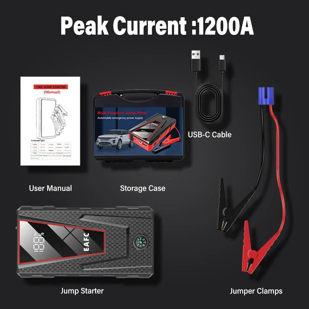 BCA™ Multi-Mode 12V Car Jump Starter (2000A / 1200A / 600A)